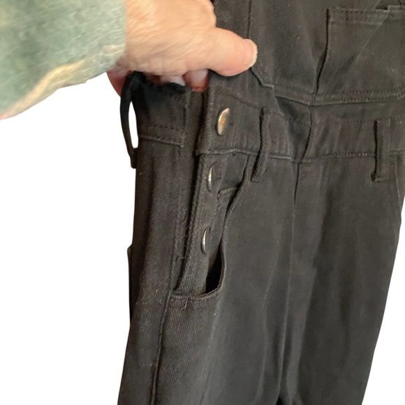 Black  Ladies Denim Overalls - Size Small-Stretch-No Name Tag-Great Condition - Picture 2 of 12